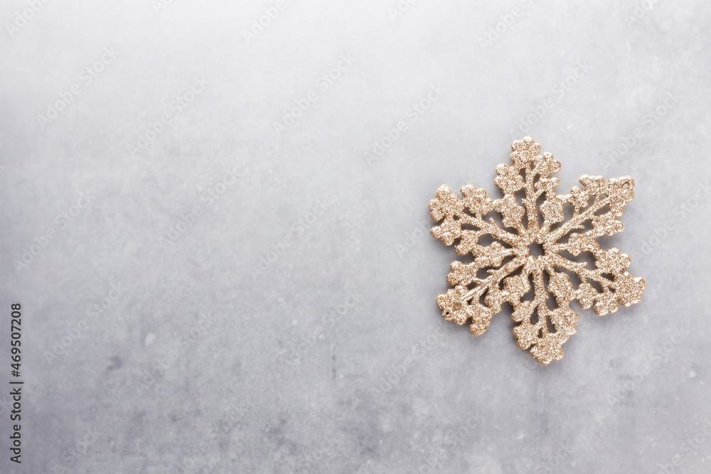 Christmas decor background. Flat lay, top view.