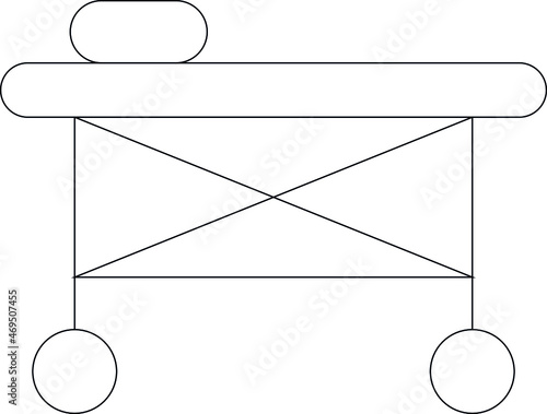 diabetes control icons stretcher  and stretcher