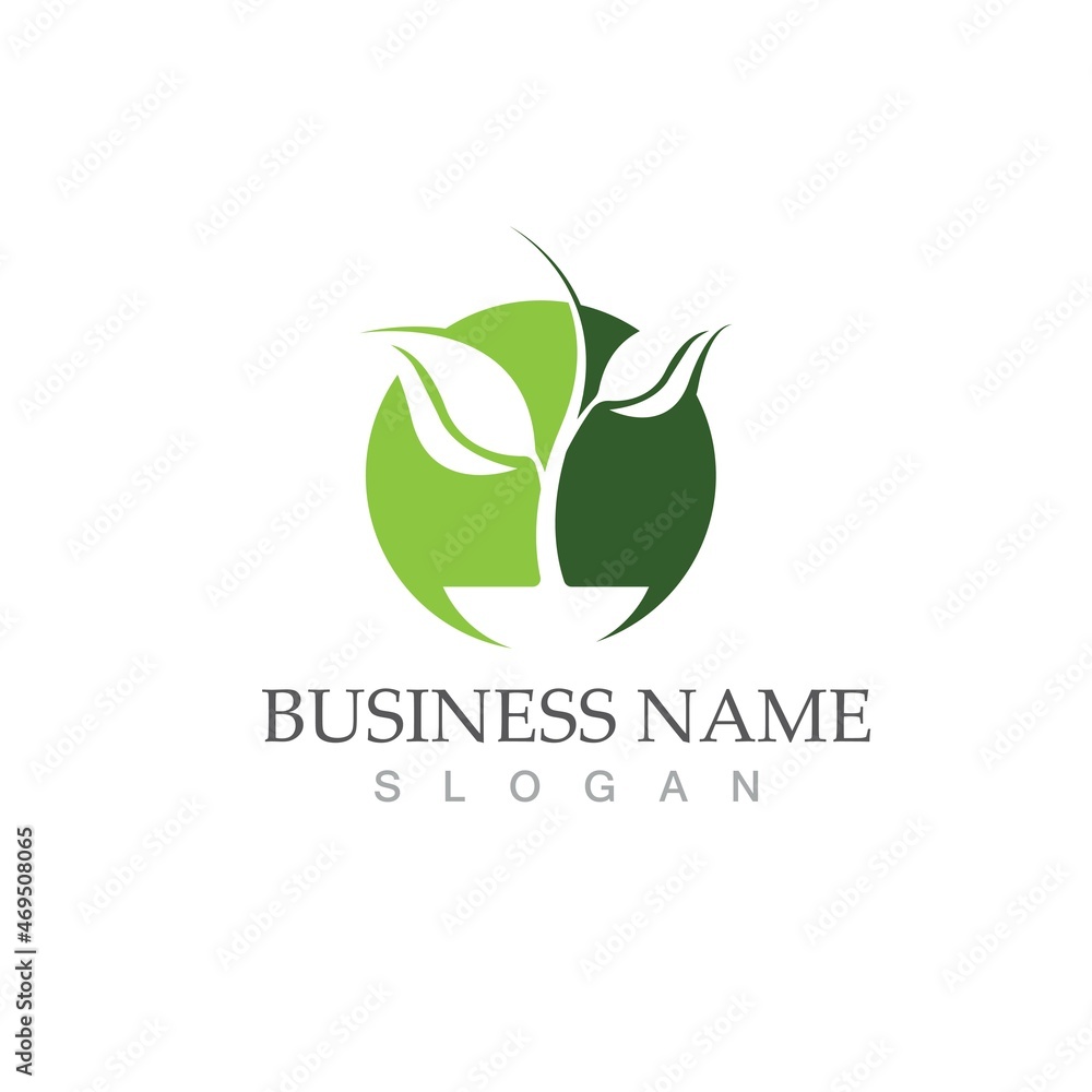 Logos of green Tree leaf ecology Logos of green Tree leaf ecology