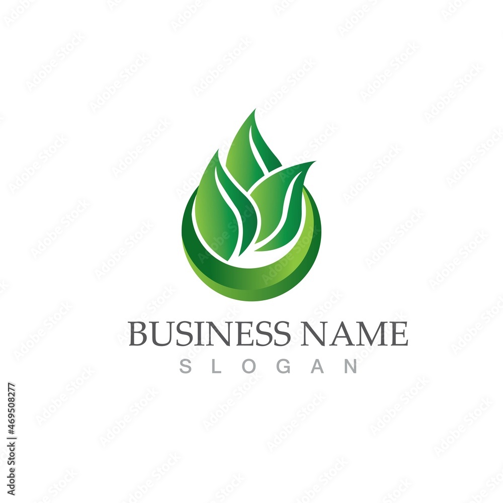 Logos of green Tree leaf ecology Logos of green Tree leaf ecology