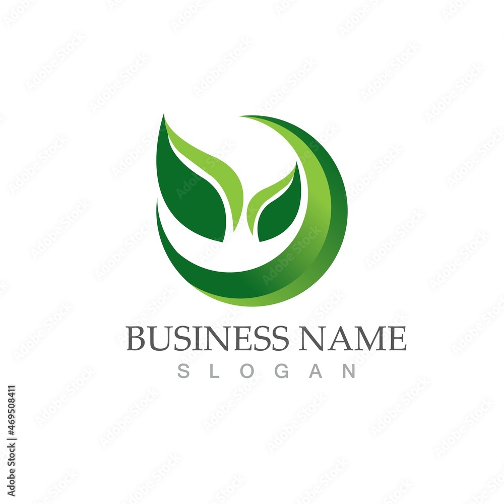 Logos of green Tree leaf ecology Logos of green Tree leaf ecology