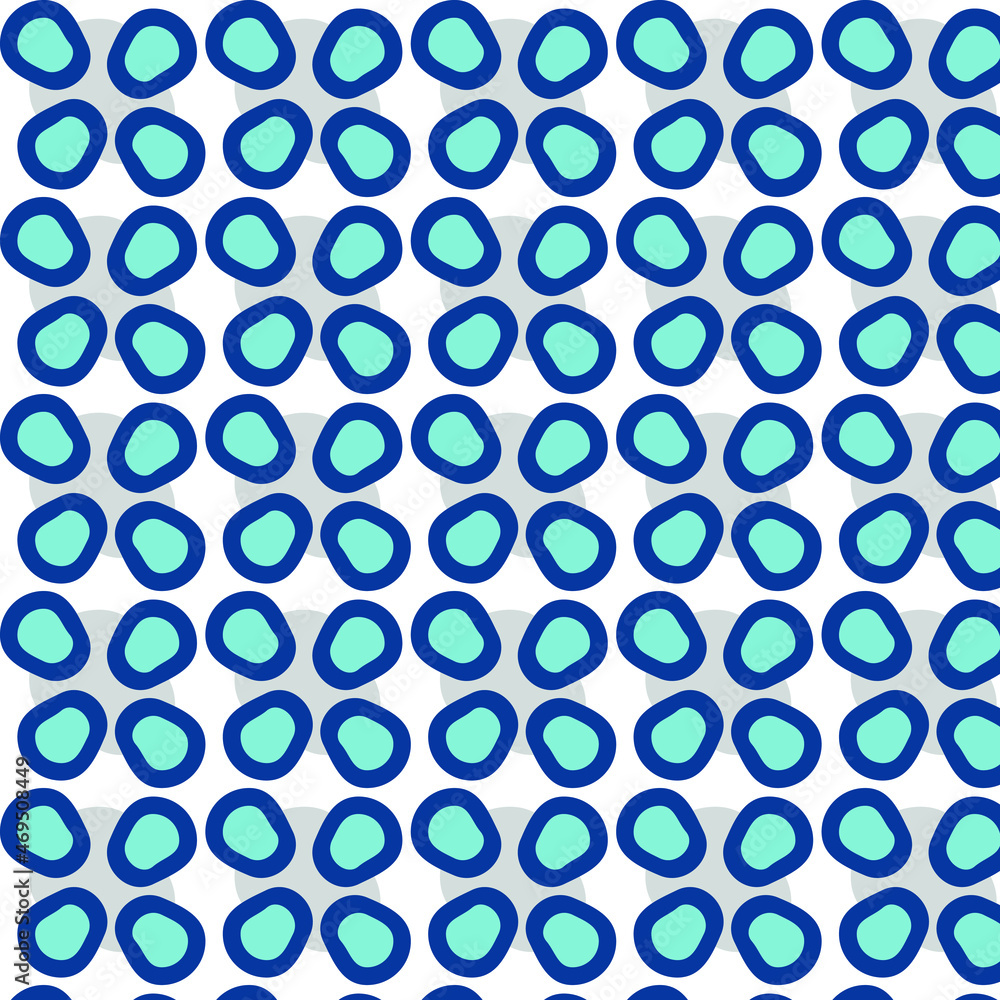 seamless pattern with blue circles
