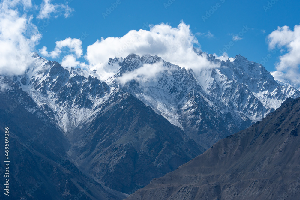 The majestic Hindu Kush mountains rising in the background along the Wakhan Corridor, Tajikistan.
The majestic Hindu Kush mountains rising in the background along the Wakhan Corridor, Tajikistan.