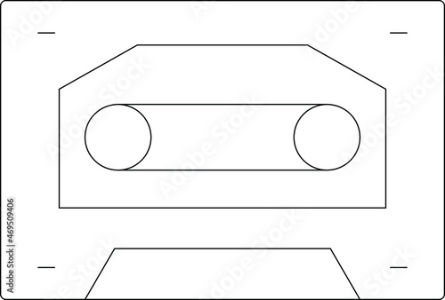 cinema icons cassette and cassette tape