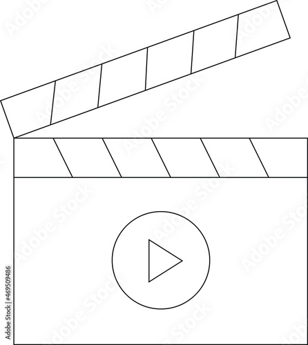 cinema icons clapperboard and video