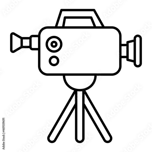  Vector Camcorder Outline Icon Design