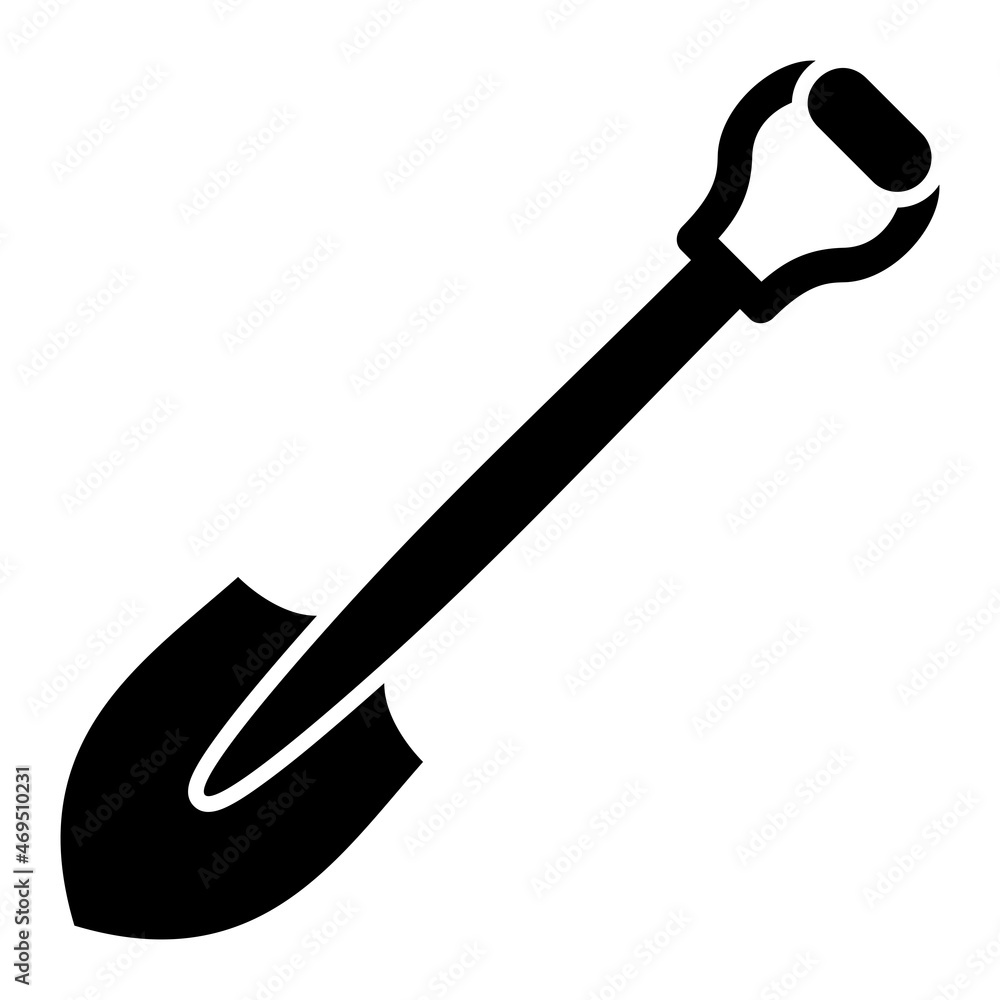 Vector Shovel Glyph Icon Design Vector Shovel Glyph Icon Design