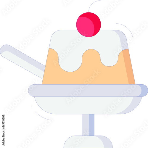 birthday party icons jelly and pudding