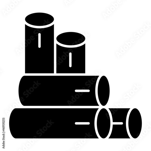 Vector Pipe Glyph Icon Design