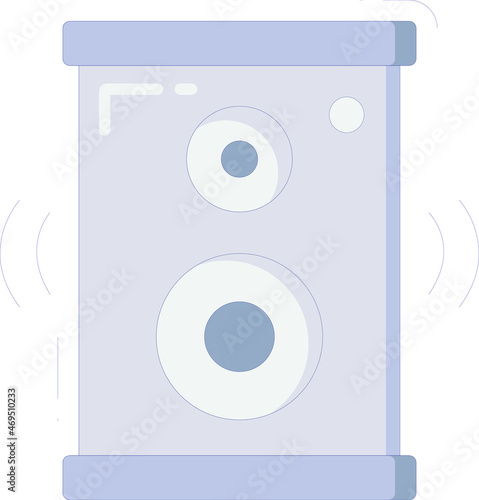 birthday party icons loudspeaker and woofer