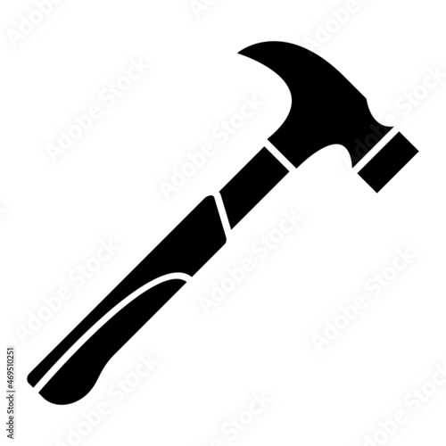 Vector Hammer Glyph Icon Design