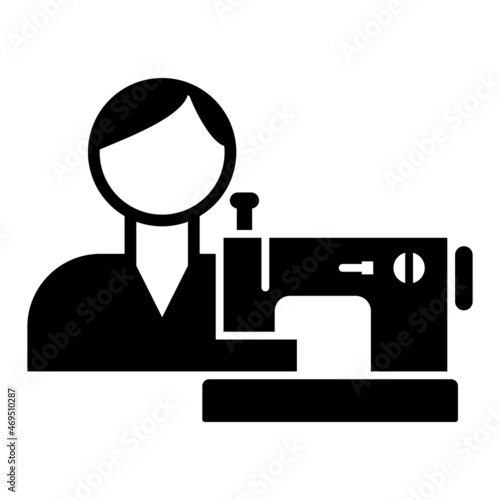 Vector Tailor Glyph Icon Design