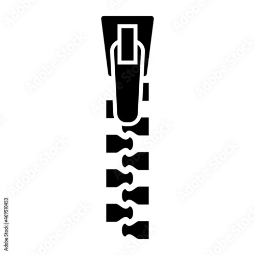 Vector Zipper Glyph Icon Design