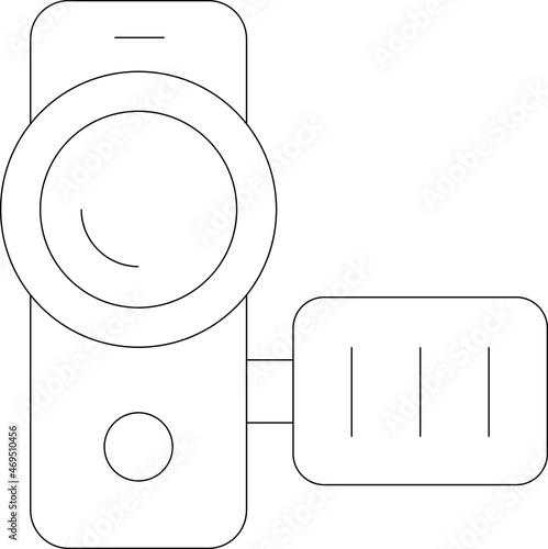 birthday party icons camcorder and handy