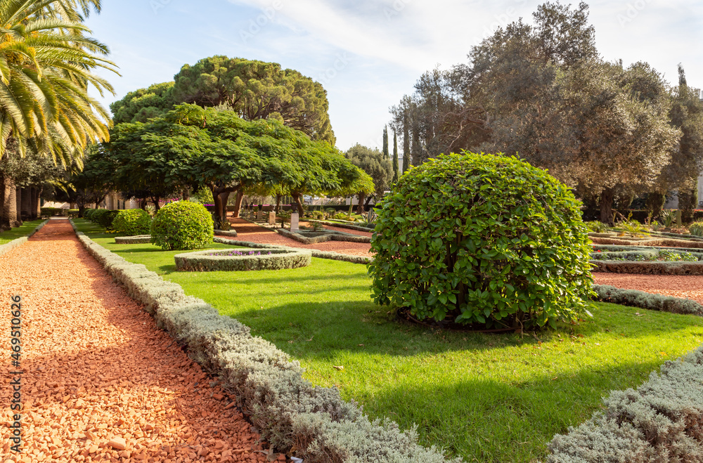 The majestic beauty of the Bahai Garden, located on Mount Carmel in the city of Haifa, in northern Israel The majestic beauty of the Bahai Garden, located on Mount Carmel in the city of Haifa, in northern Israel