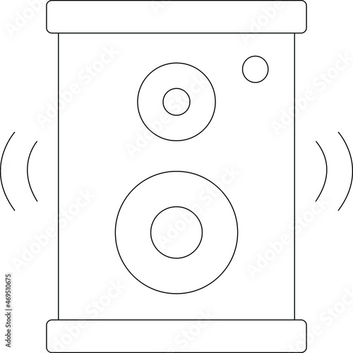 birthday party icons loudspeaker and woofer