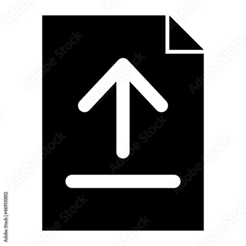 Vector File Upload Glyph Icon Design