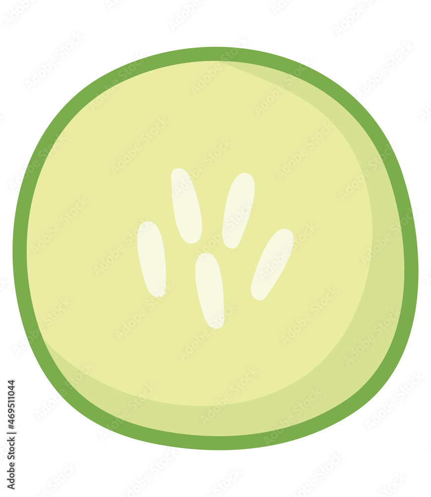 Obraz premium cucumber slice icon