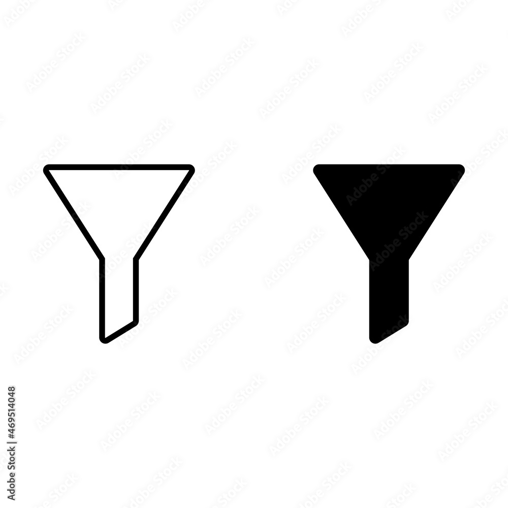Funnel vector icon Funnel vector icon