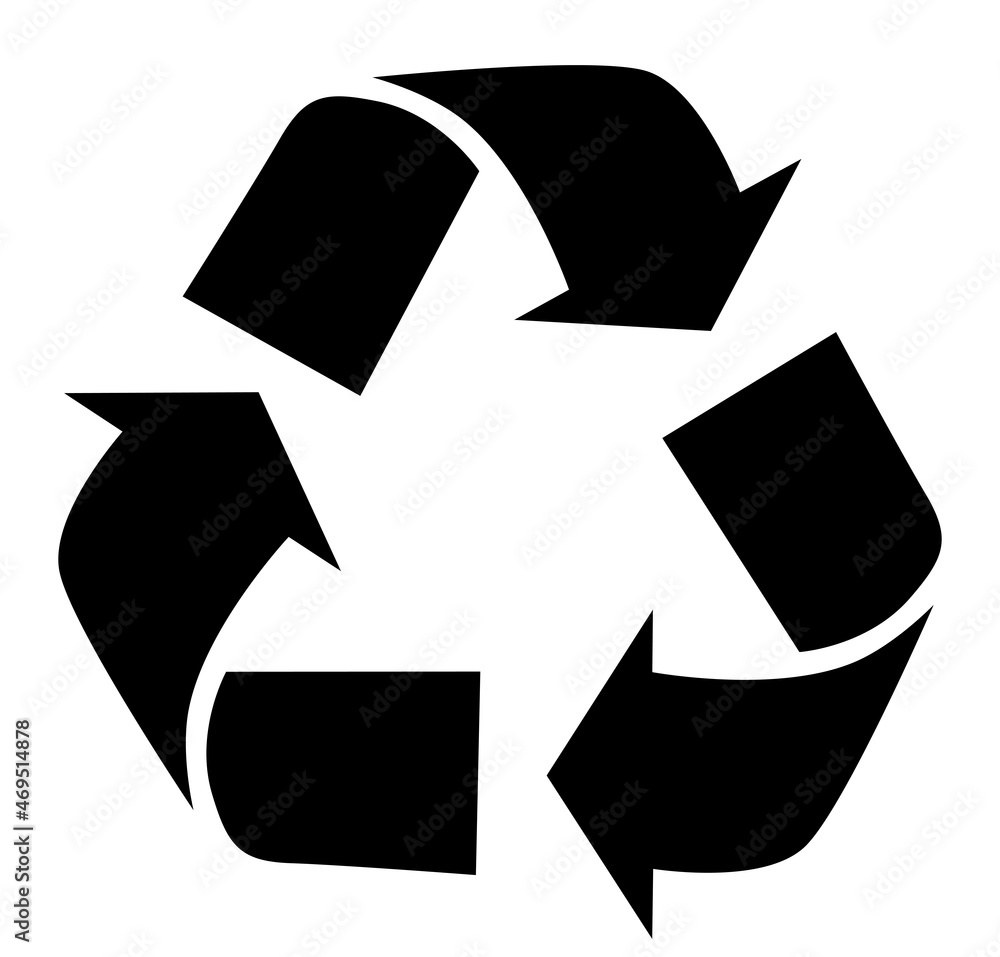 Black Vector Recycling Icon Black Vector Recycling Icon