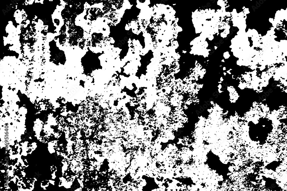 Scratched concrete vector texture close-up, black and white textured effect background