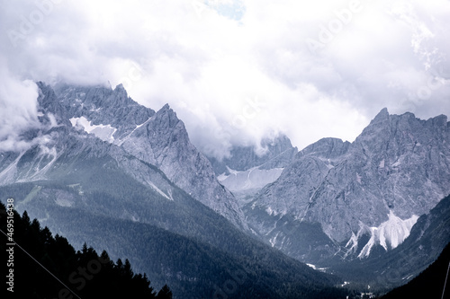 Mountain panorama in Italy Alps dolomites