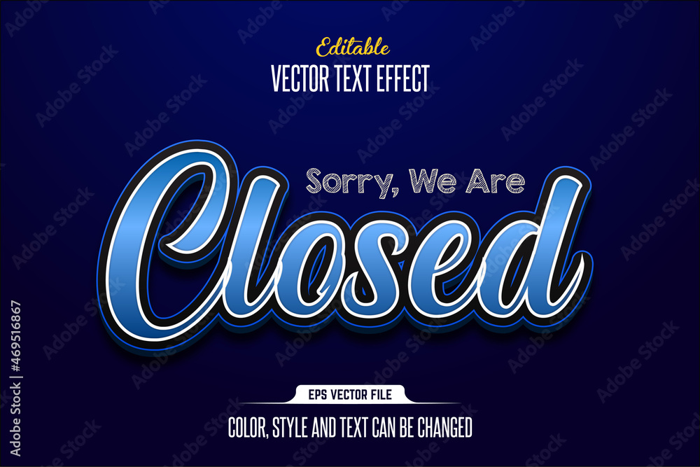 Obraz premium Closed text effect