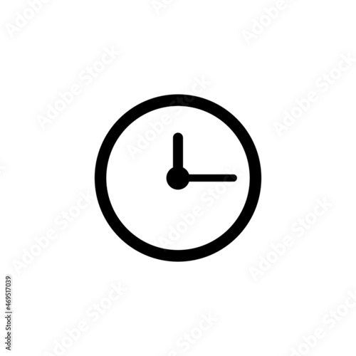 Free Download Clock icon in isolated on background. symbol for your web site design Clock icon logo, app, Clock icon Vector illustration. - GFXLoad