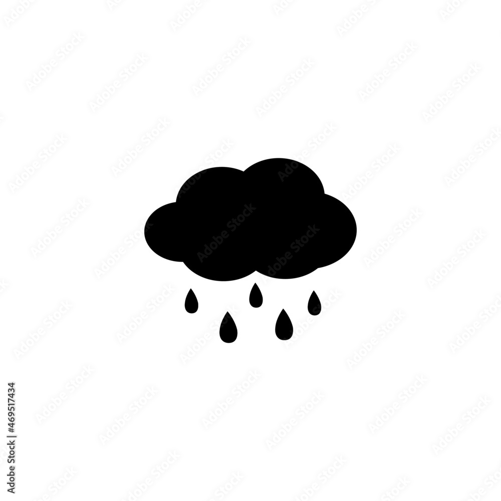 Rain icon in isolated on background. symbol for your web site design logo, app, Rain icon Vector illustration. Rain icon in isolated on background. symbol for your web site design logo, app, Rain icon Vector illustration.