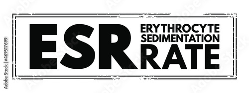 ESR - Erythrocyte Sedimentation Rate acronym, medical concept background