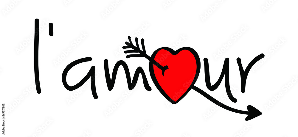 Slogan l' amour, french word meaning love, with heart symbol. Love heart month or happy singles day background. Happy valentines day on february 14 ( valentine, valentine’s day ). Slogan l' amour, french word meaning love, with heart symbol. Love heart month or happy singles day background. Happy valentines day on february 14 ( valentine, valentine’s day ).