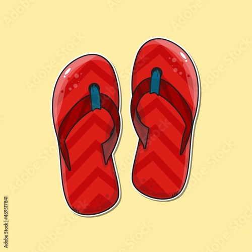 sandal stiker Vektor illustration logo icon