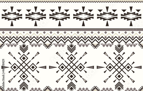 Vector Motifs decorative ethnic pattern. Simple traditional folk pattern.