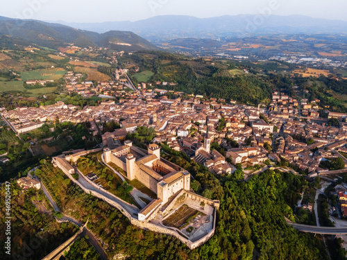 Aerial view of Spoleto, Umbria