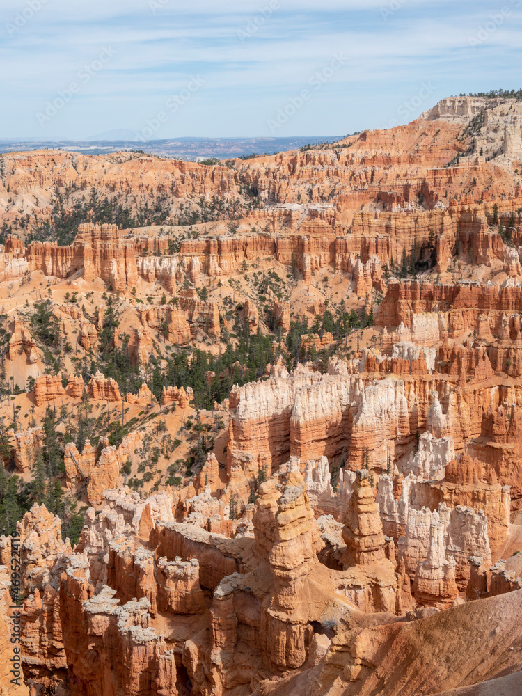 A view of the Bryce amphitheater from the rim at Bryce Canyon National Park, Utah A view of the Bryce amphitheater from the rim at Bryce Canyon National Park, Utah