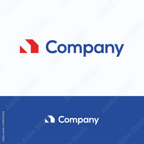 Company house logo. 3D house logo template.