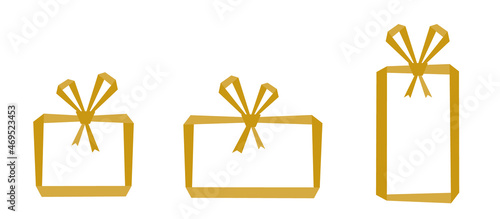 Geschenke  - Vektor Illustration - gold auf weißem Hintergrund