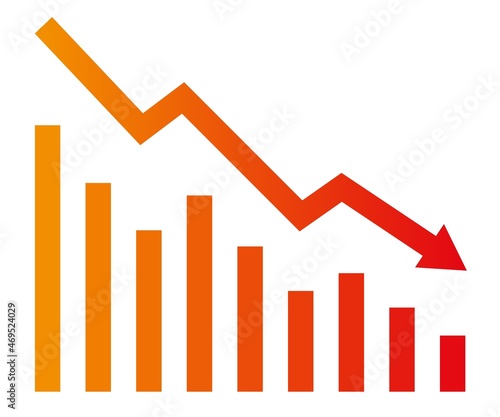 Graph with decrease report. Diagram with recession and bankruptcy progress. Business and finance vector Free Download Graph with decrease report. Diagram with recession and bankruptcy progress. Business and finance vector - GFXLoad
