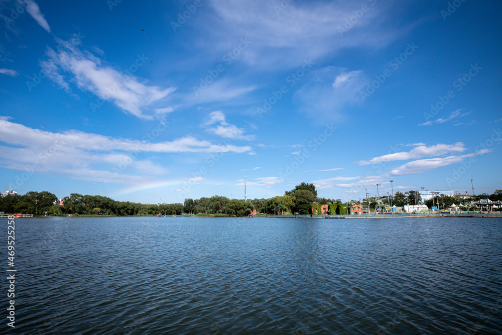 Obraz premium view of the river and sky