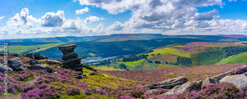 View of Ladybower Reservoir from Salt Cellar Rock Formation, Peak District National Park, Derbyshire