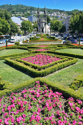 Gardens and Church of Sao Gualter, Guimaraes, Minho, Portugal photo