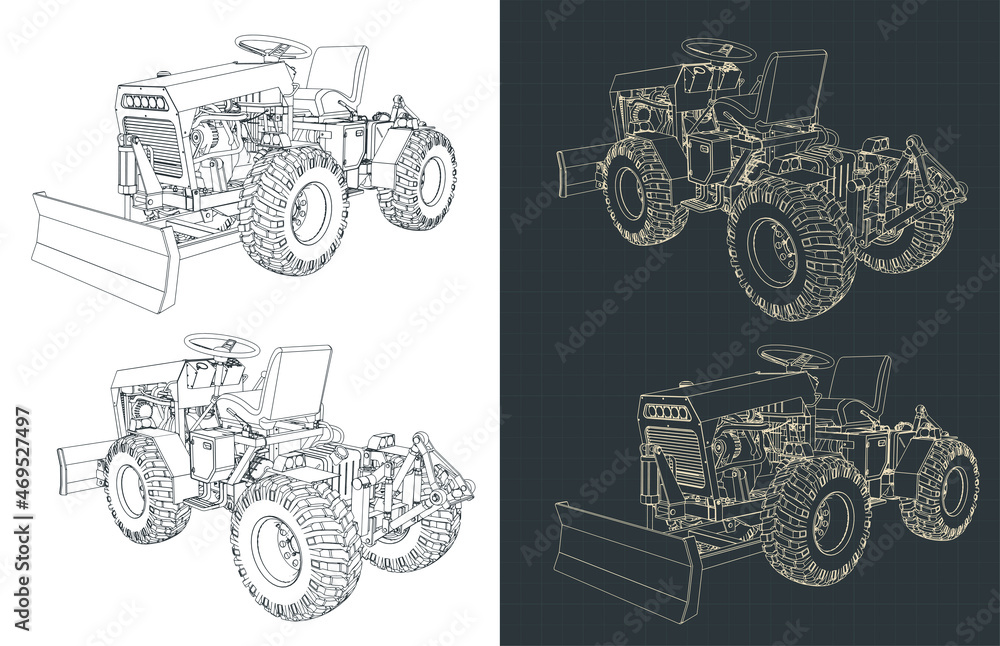 Mini tractor drawings