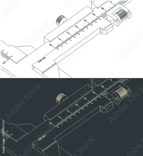 Analog stainless steel gear tooth vernier caliper close up