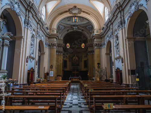 Interior of St. Francesco in Assisi's Church, Amelia, Umbria, Italy photo