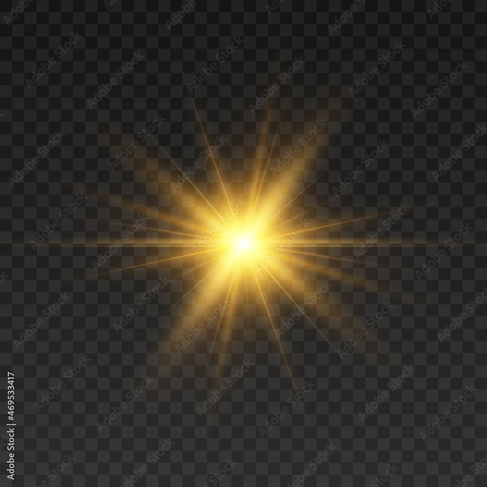 Realistic collection of bright light effects, sparkling stars on a transparent background. Vector Realistic collection of bright light effects, sparkling stars on a transparent background. Vector