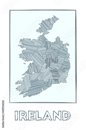 Sticker Sketch map of Ireland