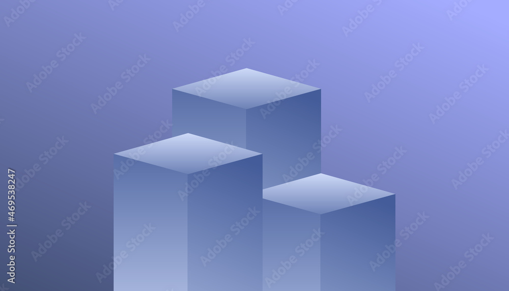 The square podium of blue color, Flat Modern design, isolated background, illustration Vector EPS 10 The square podium of blue color, Flat Modern design, isolated background, illustration Vector EPS 10