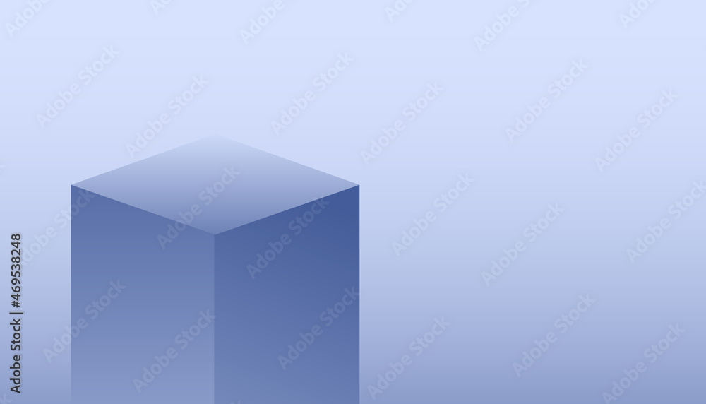 The square podium of blue color, Flat Modern design,  isolated  background, illustration Vector EPS 10