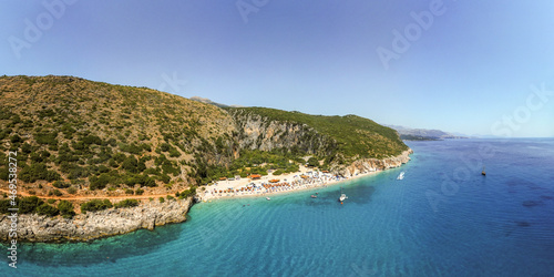 Fototapeta Naklejka Na Ścianę i Meble -  White sand beach on the Adriatic Coach, Croatia, Albania, Montenegro