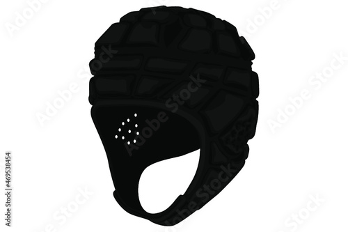 Black Rugby helmet